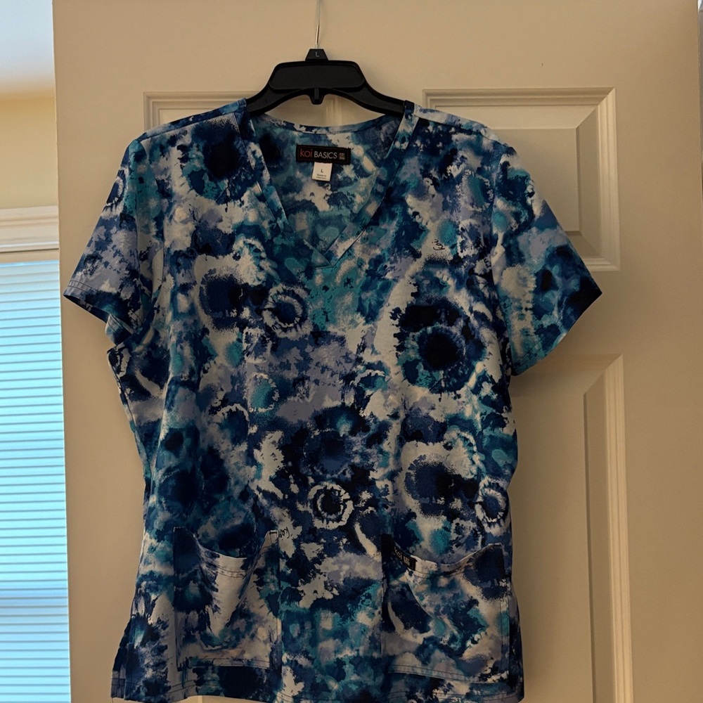Blue Women's KOI Scrub top